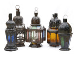 Traditional Moroccan Table Top Glass Lantern