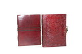 Rustic Hand Stitched Leather Journals with Cotton Paper