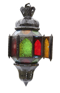 Hanging Moroccan Lantern-Bevelled Glass