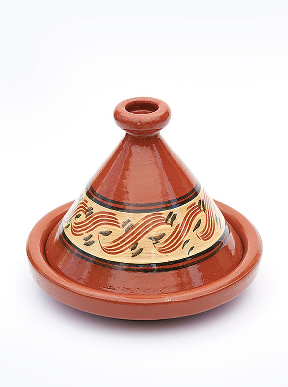 Small Glazed Moroccan Cooking Tagine -9